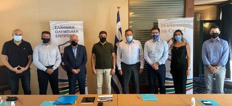 Συνάντηση του Δημάρχου Ηρακλείου με τον Υφυπουργό Αθλητισμού, τονν πρόεδρο ΕΟΕ και τους Δημάρχους Μαλεβιζίου και Χερσονήσου