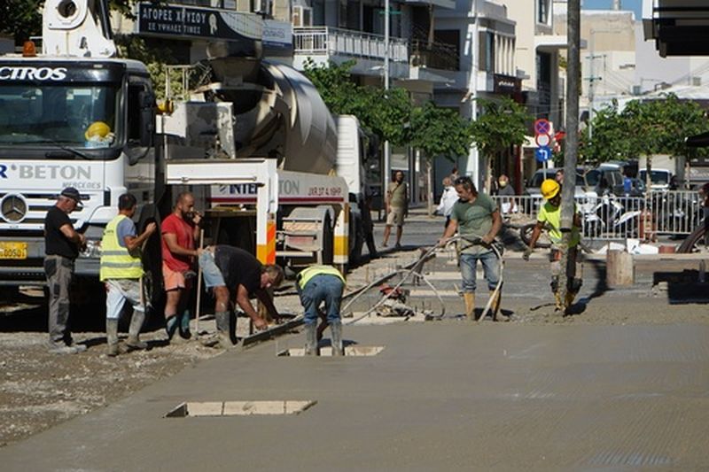 Αυτοψία του Δημάρχου Ηρακλείου στο έργο ανάπλασης του κέντρου