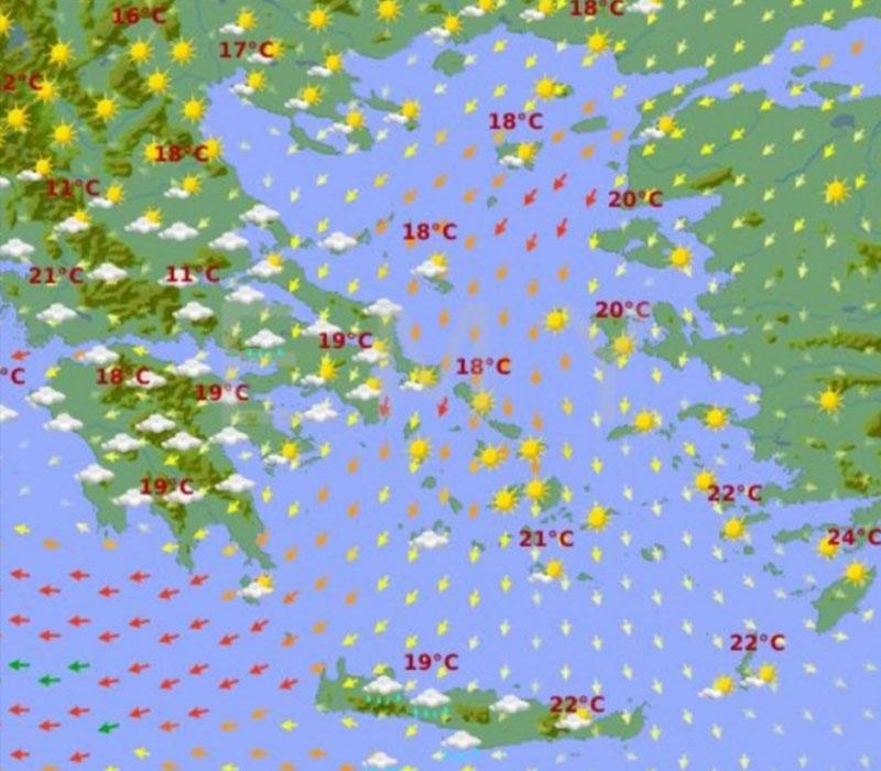 Πρόγνωση Καιρού (Τετάρτη 27/10): Αυξημένη συννεφιά και τοπικές βροχές