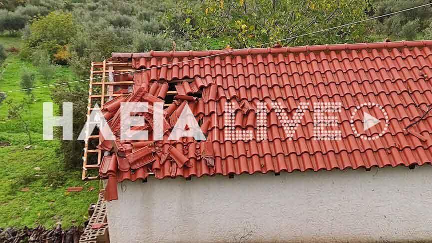 Ανεμοστρόβιλος χτύπησε Ηλεία και Μεσσηνία – Οι ζημιές σε Φιλιατρά, Ζαχάρω και Καρδαμύλη