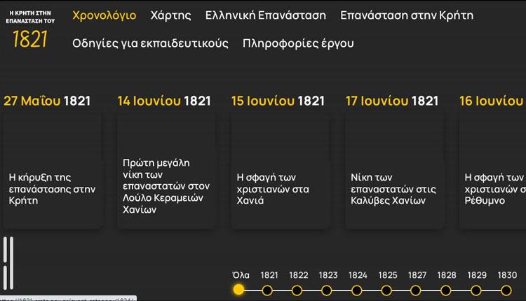 Σήμερα η παρουσίαση του Ψηφιακού Ιστορικού Χάρτη της Επανάστασης του 1821 στην Κρήτη