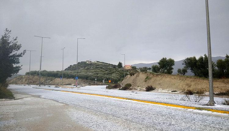 Βγήκαν για τις ελιές αλλά... τους πρόλαβε το χαλάζι (pics)