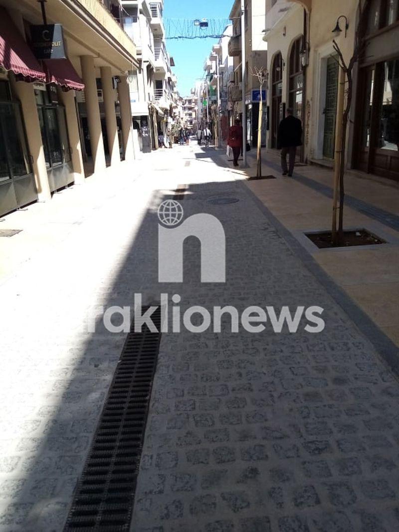 Συνεχίζονται οι εργασίες στους κεντρικούς δρόμους του Ηρακλείου (pics)