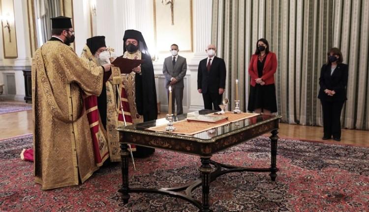 Στην Πρόεδρο της Δημοκρατίας ο νέος Αρχιεπίσκοπος Κρήτης (pics)