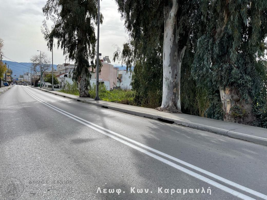 Εργασίες διαγράμμισης οδών στο νομό Χανίων