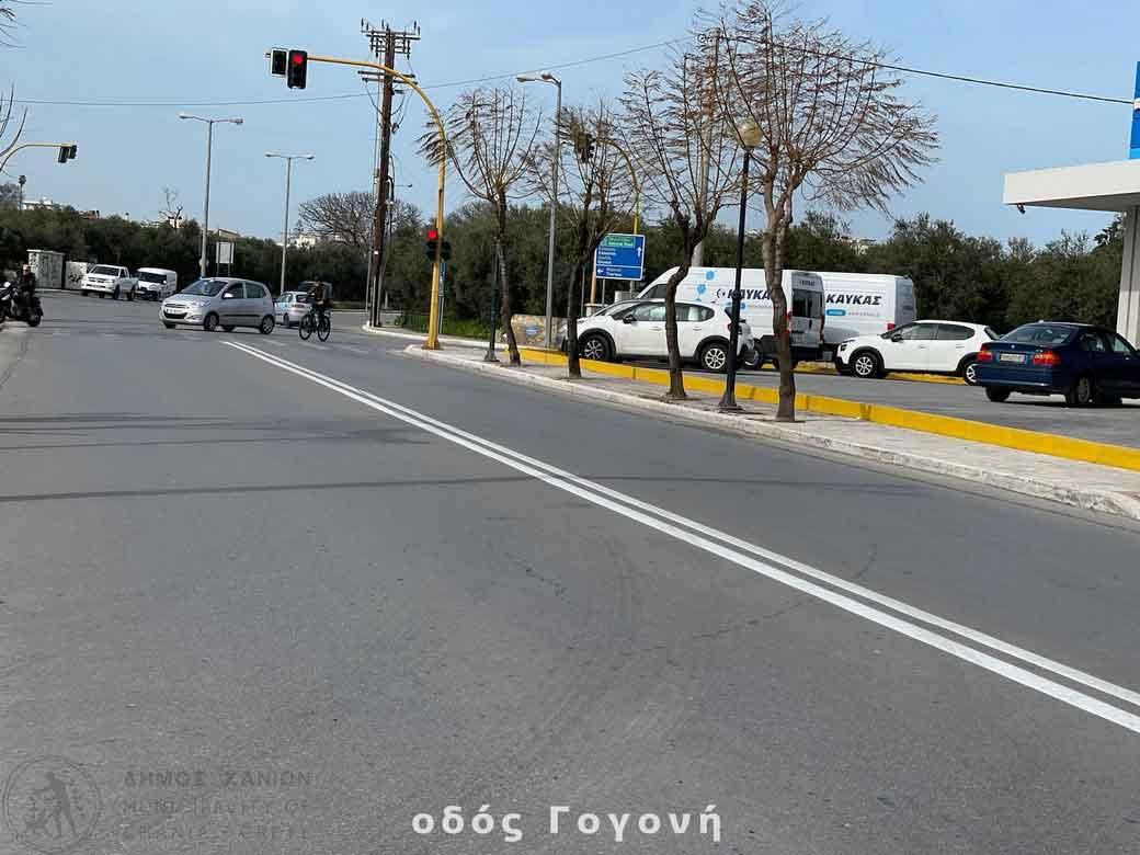 Εργασίες διαγράμμισης οδών στο νομό Χανίων