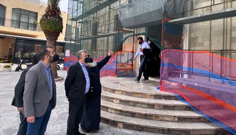 Συνεχίζονται οι εργασίες συντήρησης και αποκατάστασης του εμβληματικού μνημείου του Ιερού Ναού του Αγίου Τίτου (pics)