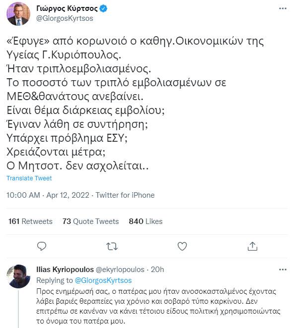 Το πήρε πολύ αριστερά και... "κουτούλησε" ο Κύρτσος