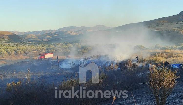 Απετράπησαν τα χειρότερα με φωτιά σε περιοχή του Δήμου Αρχανών Αστερουσίων