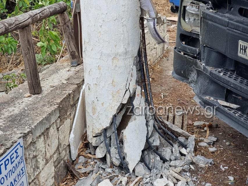 Τροχαίο με τραυματισμό και κυκλοφοριακό πρόβλημα στο Βλητέ Χανίων (vid+pics)