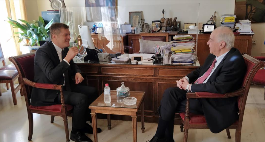 Συνάντηση Δημάρχου Ηρακλείου Βασίλη Λαμπρινού με τον Γενικό Πρόξενο της Τουρκίας στην Ελλάδα