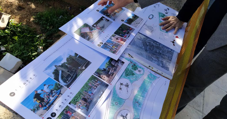 Επίσκεψη του Δημάρχου Ηρακλείου Βασίλη Λαμπρινού στο έργο αναβάθμισης του πάρκου επί της οδού Εφόδου