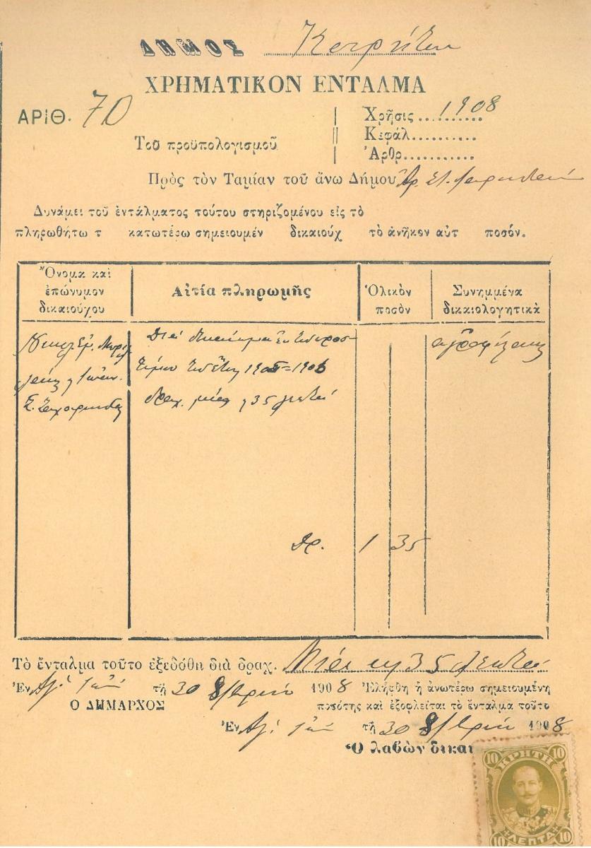 Έγγραφα 120 ετών του Δήμου Κουρήτων (1901-1911)