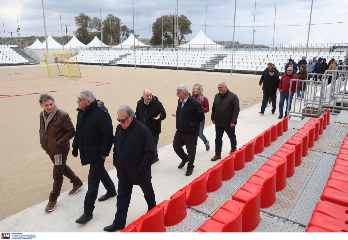 Διθυραμβικά σχόλια της ΔΕΜΑ μετά την επίσκεψη και την ξενάγησή τους από τον Λευτέρη Αυγενάκη, στο Karteros Beach Sports Center