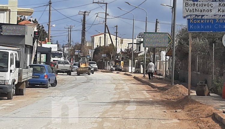 Ηράκλειο: Βομβαρδισμένο τοπίο η περιοχή Κοκκίνη Χάνι λόγω των έργων