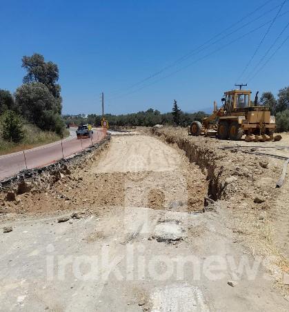 Υποδομή αποστράγγισης σε επίμαχο σημείο στον περιφερειακό δρόμο Μοιρών Τυμπακίου (pics)