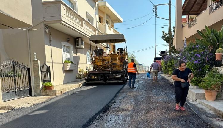 Νέες ασφαλτοστρώσεις σε δρόμους του Δήμου Ηρακλείου