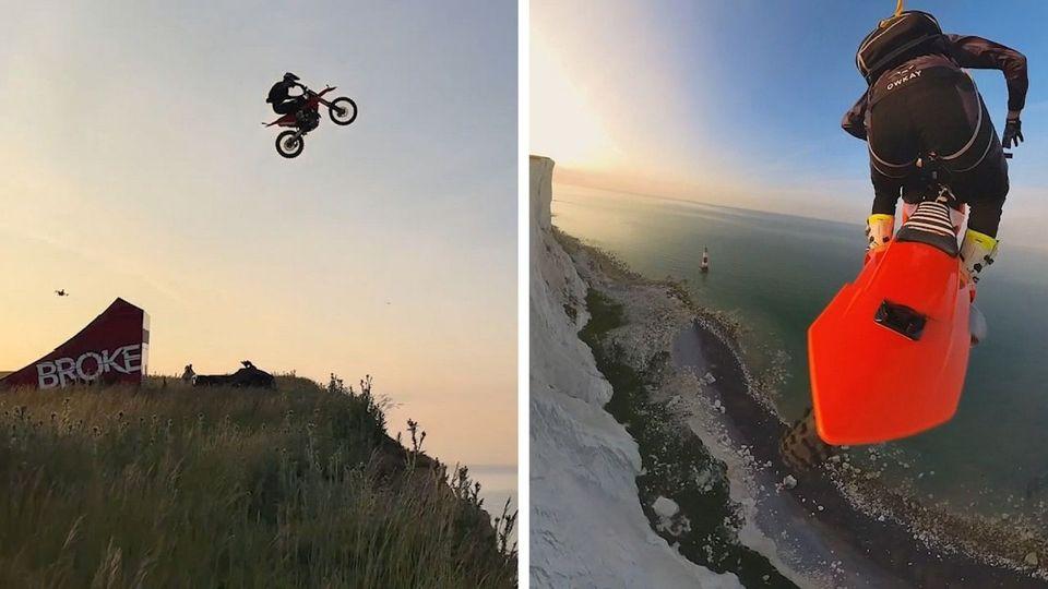 Ριψοκίνδυνος ολοκληρώνει το πρώτο άλμα MotoBASE της Βρετανίας