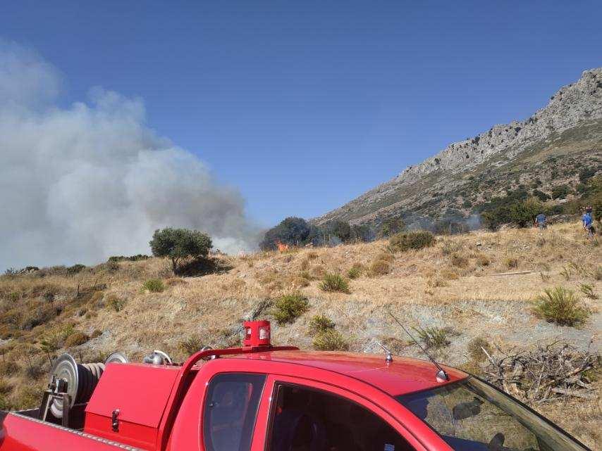 Κρήτη: Συναγερμός στην Πυροσβεστική για πυρκαγιά - Ισχυροί άνεμοι στο σημείο (pics)