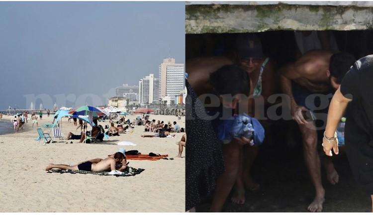 Πόλεμος στο Ισραήλ: Απίστευτες εικόνες - Πήγαν για μπάνιο παρά τους βομβαρδισμούς στο Τελ Αβίβ - Όταν ήχησαν οι σειρήνες, κρύφτηκαν στον υπόνομο