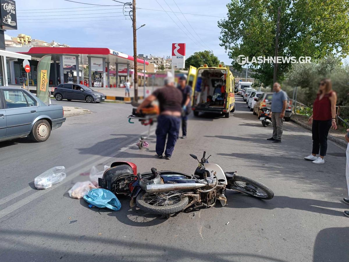 Κρήτη: Σοβαρό τροχαίο με τραυματισμό - Μηχανάκι συγκρούστηκε με βαν (pic)