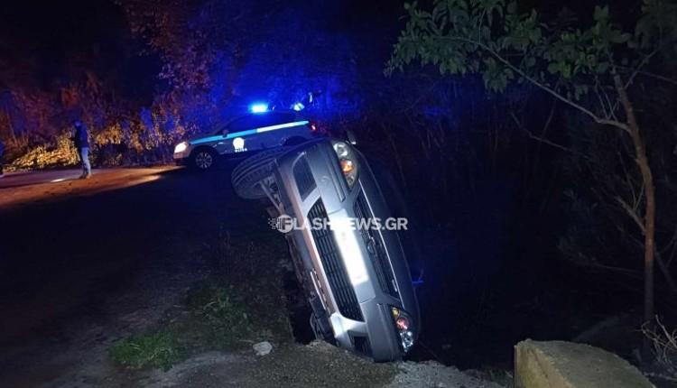 Κρήτη: Αυτοκίνητο έπεσε σε χαντάκι σε επαρχιακό δρόμο