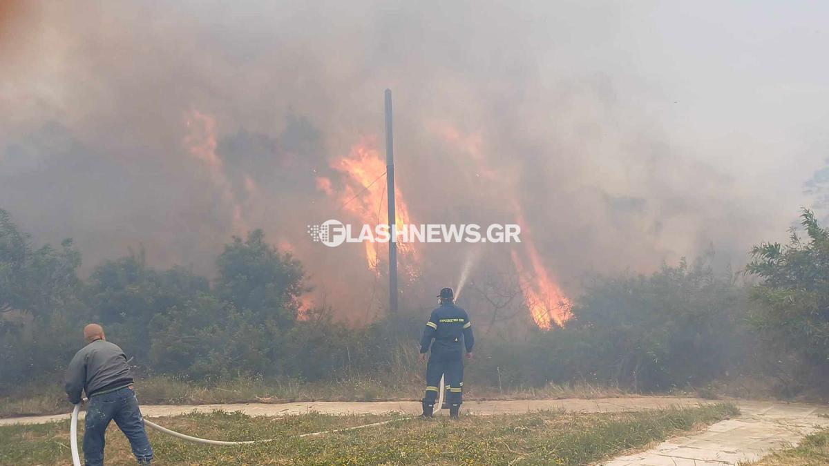 Κρήτη: Τρεις ώρες μετά οριοθετήθηκε η μεγάλη φωτιά στα Χανιά - Μήνυμα του 112 για εκκένωση περιοχής (vid)