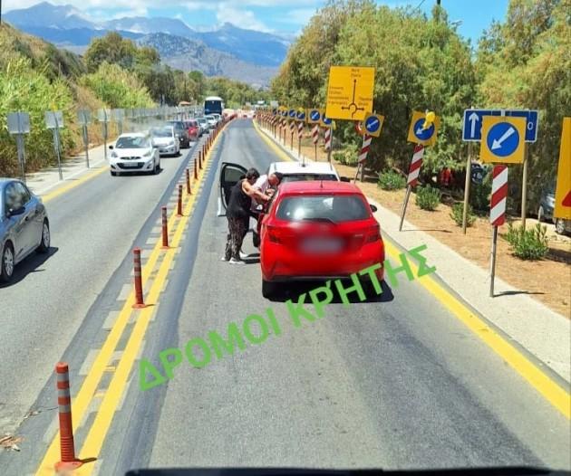 Κρήτη: Νέο τροχαίο ατύχημα - Αυτοκίνητο καρφώθηκε σε ταξί (pic)