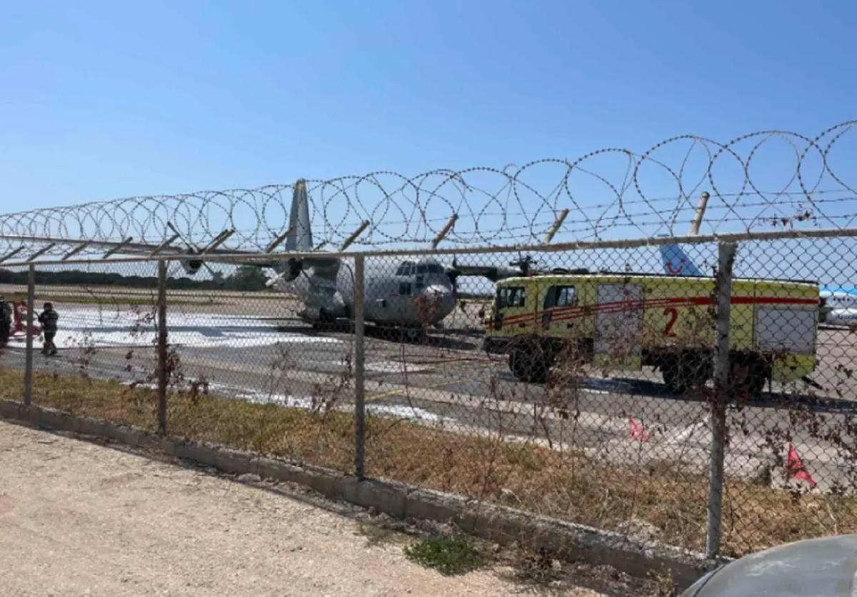 Ατύχημα με αεροσκάφος C-130 σε αεροδρόμιο – Είχε πάει για αεροδιακομιδή