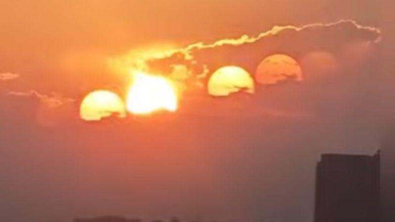 Ηλιοβασίλεμα με… εφτά ήλιους γίνεται viral (vid)