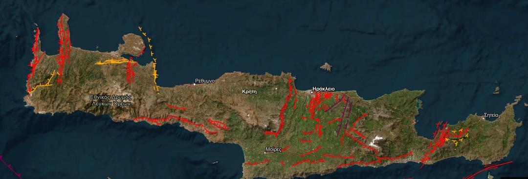 Σεισμοί: Που υπάρχουν ενεργά ρήγματα σε όλη την Κρήτη - Δείτε χάρτη για όλη την Ελλάδα (pic)