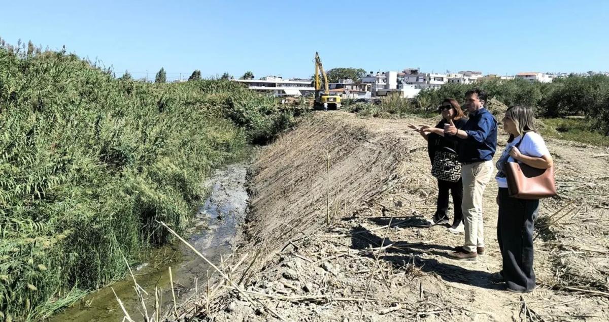 Αυτοψία σε έργο καθαρισμού στο ποταμό του Γιόφυρο πραγματοποίησε ο Αντιπεριφερειάρχης Ηρακλείου