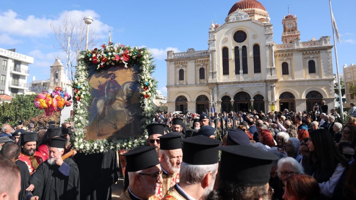 Ηράκλειο: Με λαμπρότητα και πλήθος κόσμου ο εορτασμός του Αγίου Μηνά