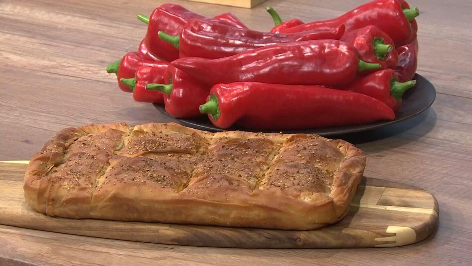 Πιπερόπιτα με πιπεριές Φλωρίνης