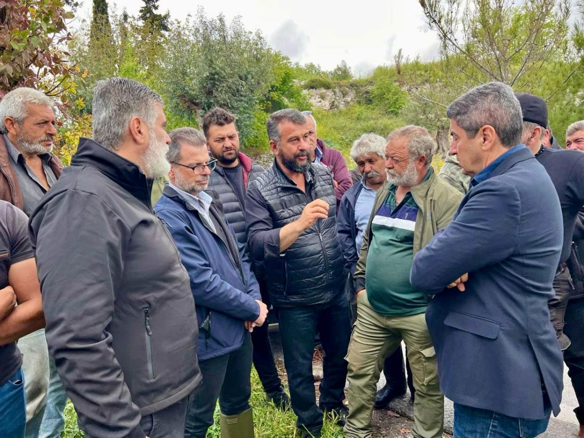 Αυτοψία του Λευτέρη Αυγενάκη στις χαλαζόπληκτες περιοχές της Μεσαράς - Άμεση κινητοποίηση και συντονισμός για στήριξη παραγωγών και αποκατάσταση ζημιών
