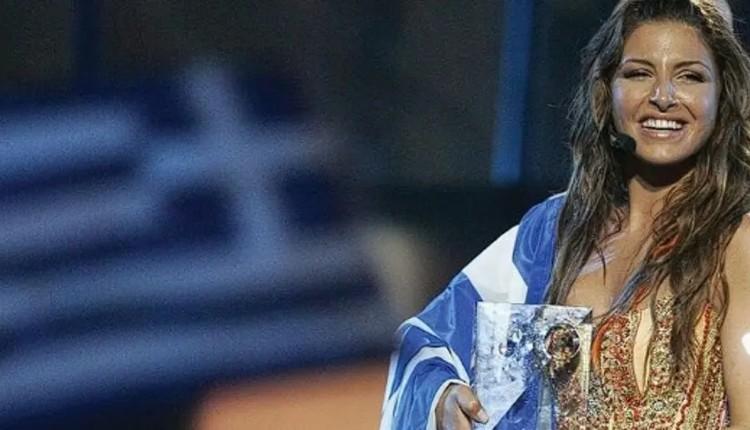 Έλενα Παπαρίζου στη σκηνή της Eurovision 2005 με την εμφάνιση που χάρισε στην Ελλάδα την πρώτη νίκη