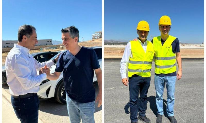 Ο Βουλευτής Ηρακλείου Ν.Δ. Μάξιμος Σενετάκης με τον Υπουργό Μεταφορών Χρίστο Δήμα στο Καστέλι