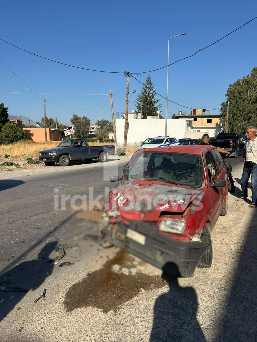 Μεσαρά: Τροχαίο ατύχημα με τραυματισμό στο Τυμπάκι προκάλεσε συναγερμό - Μεγάλες ζημιές σε αυτοκίνητο - Δείτε εικόνες