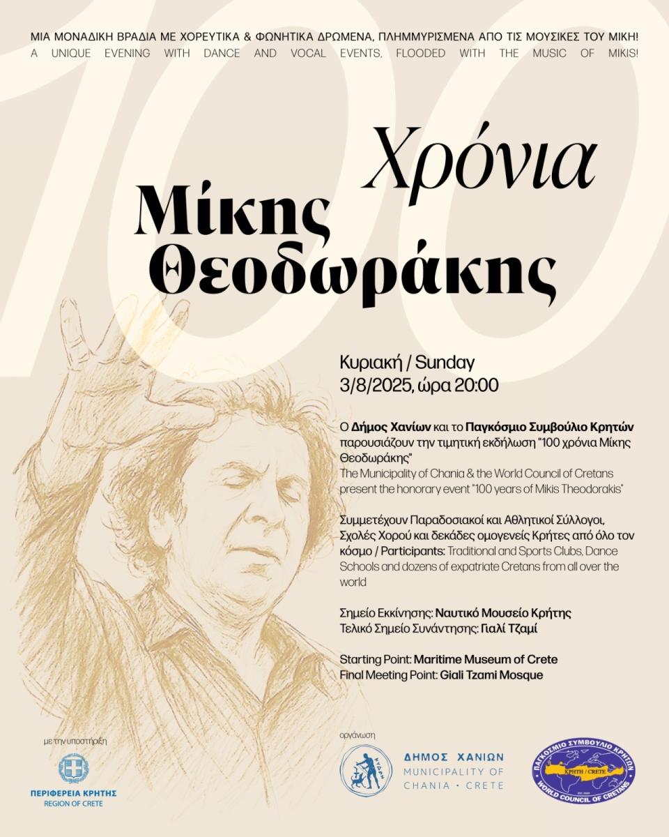 Ολόκληρη η Κρήτη ένα τραγούδι για τον Μίκη Θεοδωράκη – Τον τιμούν όπως του αξίζει στα Χανιά