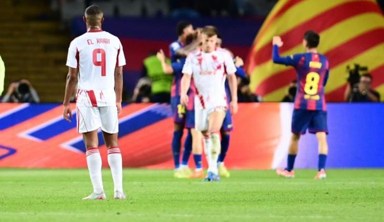 Μπαρτσελόνα - Ολυμπιακός 6-1: Κατάρρευση στη Βαρκελώνη μετά την αποβολή