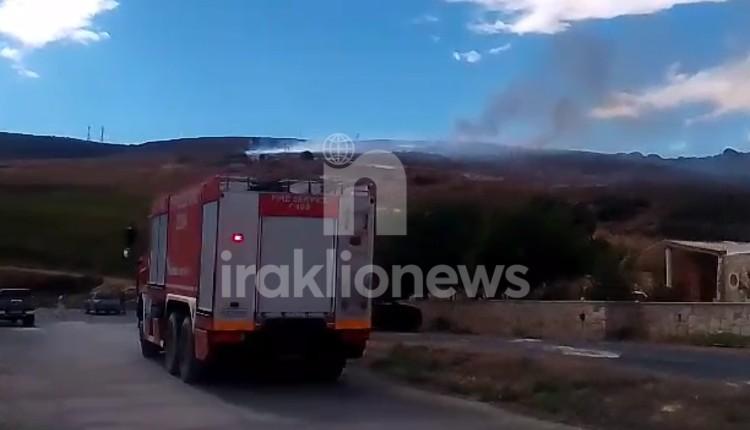 Ηράκλειο: Έσβησε η μεγάλη φωτιά που ξέσπασε στις Μελέσες - Πολύτιμη η συνδρομή ελικοπτέρου - Δείτε βίντεο