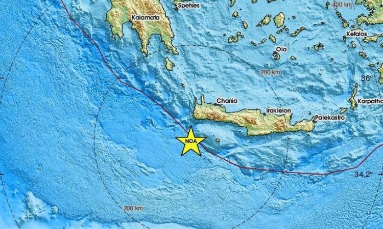 Κρήτη: Σεισμός 3,7 Ρίχτερ νότια της Παλαιόχωρας Χανίων