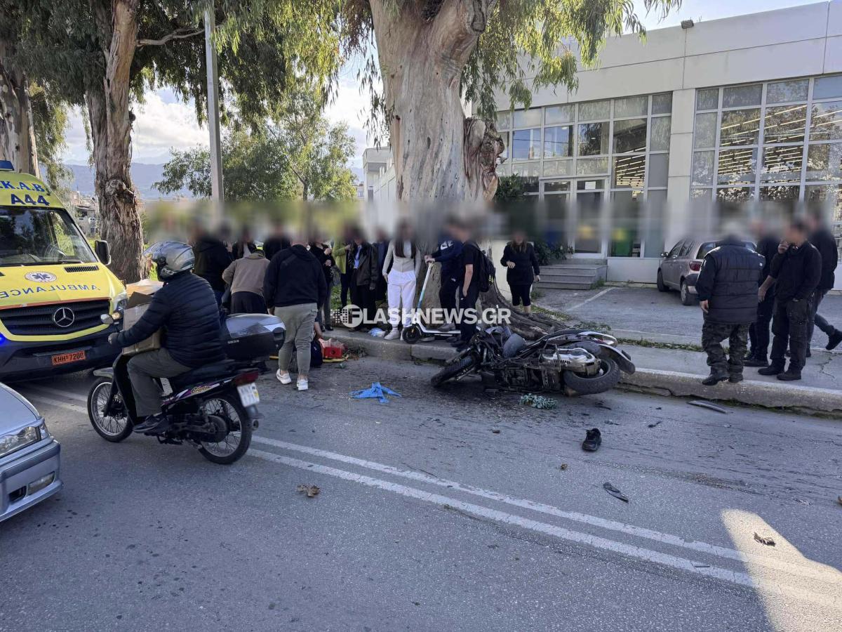 Σοβαρό τροχαίο στην Κρήτη: Σύγκρουση ΙΧ με μηχανάκι - Υπό μέθη ο οδηγός προσπάθησε να φύγει - Εικόνες 3 Σοβαρό τροχαίο στην Κρήτη: Σύγκρουση ΙΧ με μηχανάκι - Υπό μέθη ο οδηγός προσπάθησε να φύγει - Εικόνες