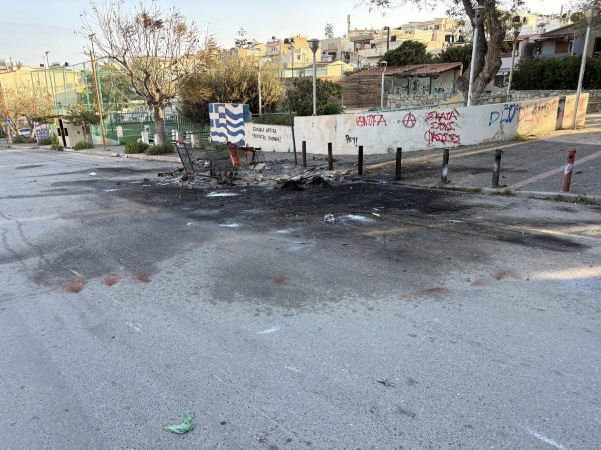 Καταστροφές σε πλατείες και εκκλησίες στο Ηράκλειο μετά την Ανάσταση – Σε εξέλιξη οι καθαρισμοί του Δήμου