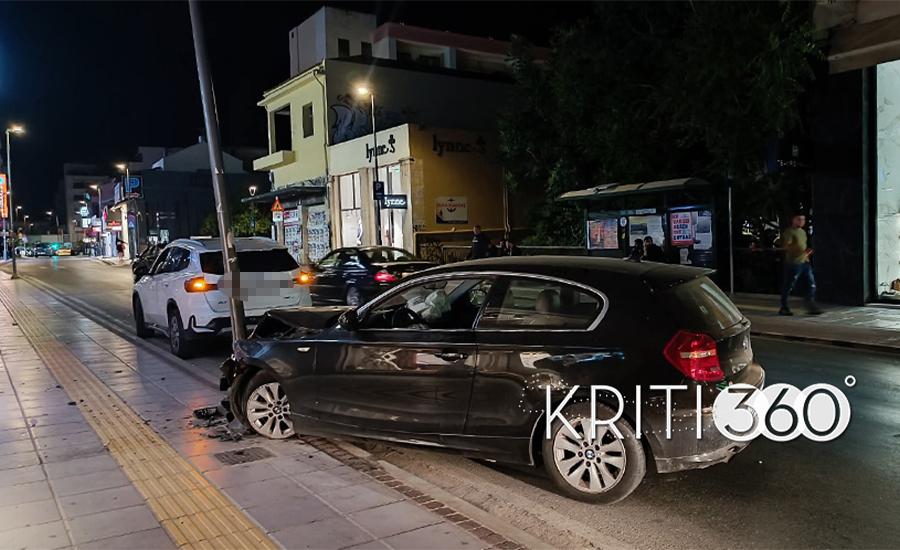 Κρήτη: ΙΧ ξέφυγε από την πορεία του και «καρφώθηκε» σε στύλο της ΔΕΗ! 3 Κρήτη: ΙΧ ξέφυγε από την πορεία του και «καρφώθηκε» σε στύλο της ΔΕΗ!